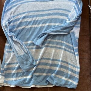 Avalin 100% linen Blue and White Striped Sweater